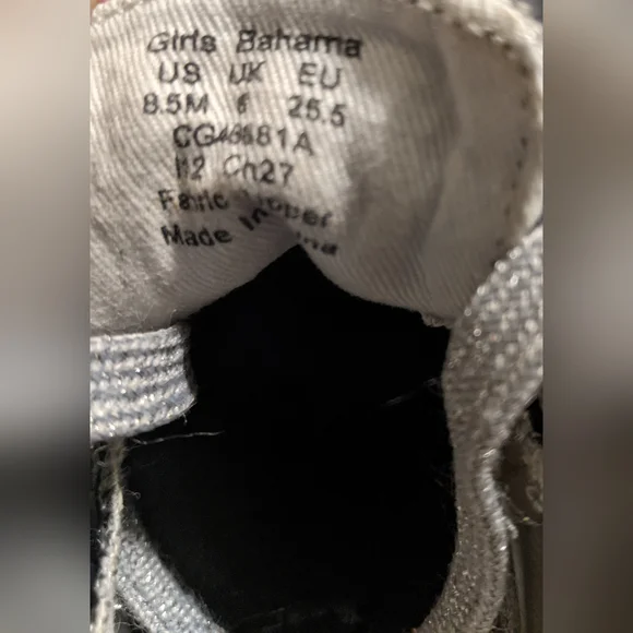 Girls Zebra Print Glitter Boat Shoes - Picture 5 of 7